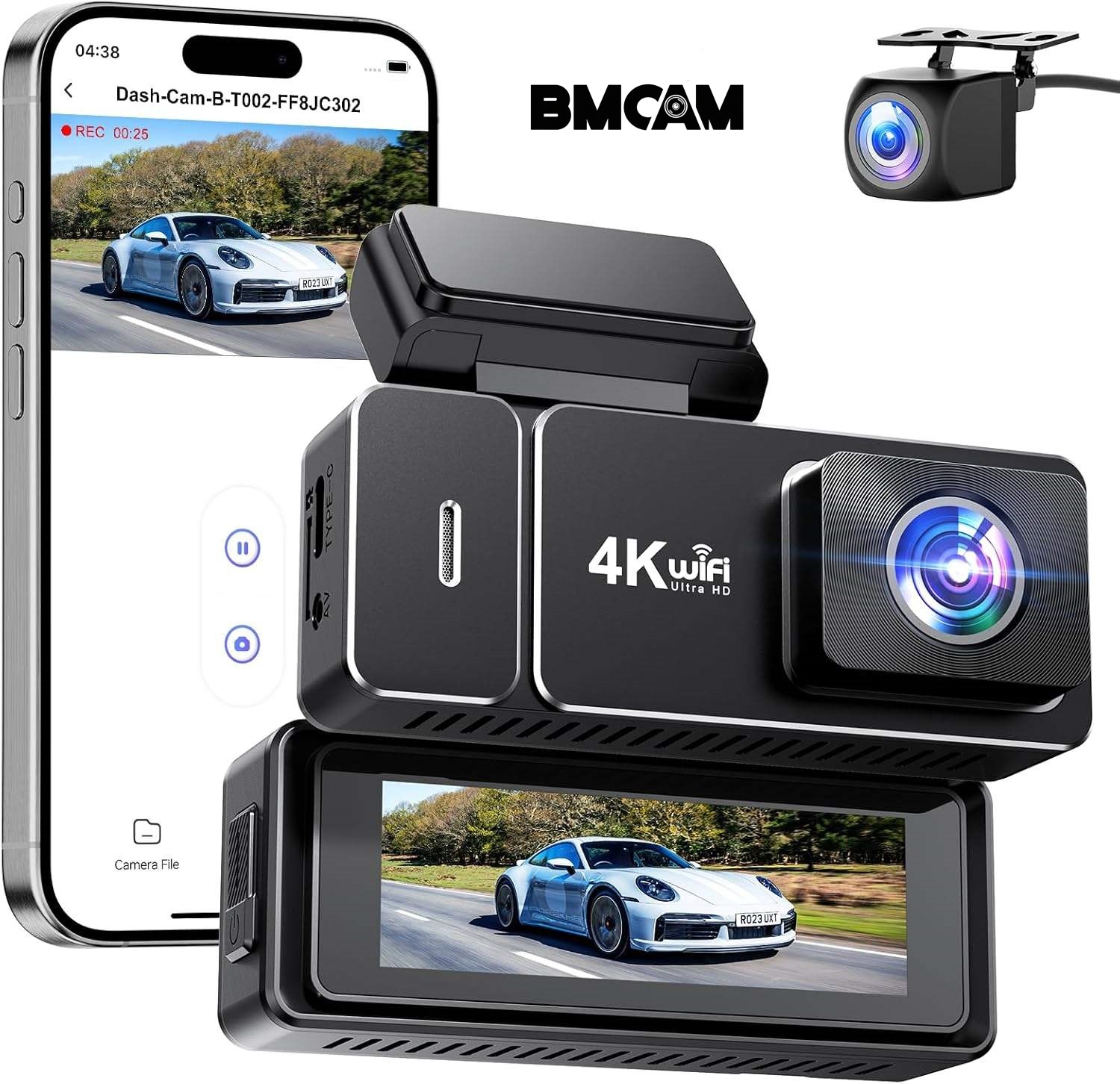 BD05 4K WiFi Dash Cam (Front + Rear)